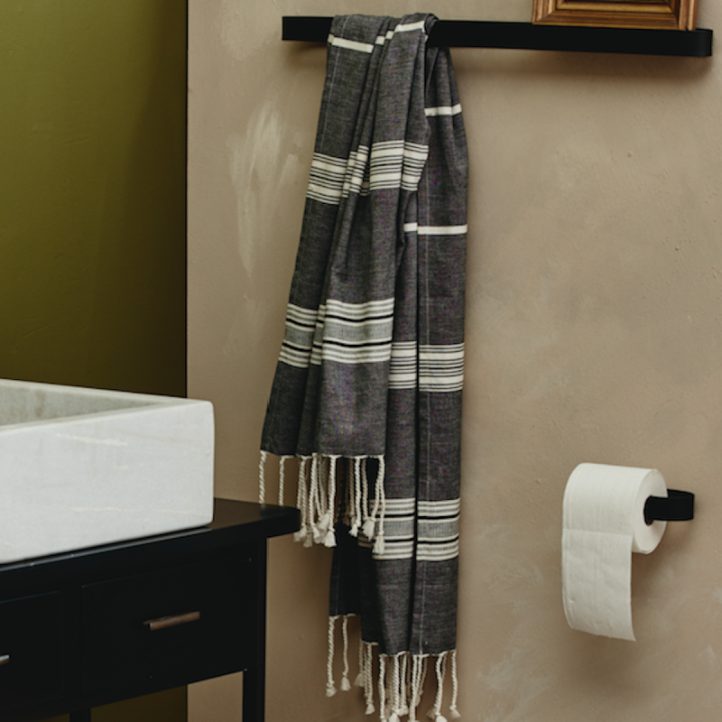 Håndklæde “ORION” hammam råhvid m/ striber – Nordal – 70×140