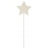 Stjerne hvid på spyd - Ib Laursen - H: 32 cm