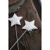 Stjerne hvid på spyd - Ib Laursen - H: 32 cm