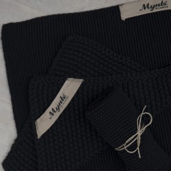 Håndklæde "Mynte" sort strikket - Ib Laursen - 40x60