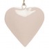 Hjerte lys rosa metal t/ ophæng - Ib Laursen - H: 8 cm
