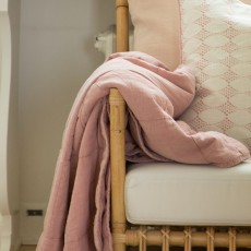 Plaid / vattæppe gammel rosa - Sika Design - 140x200