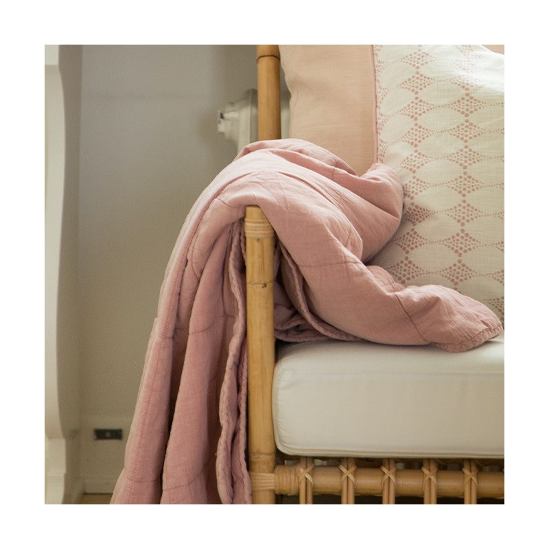 Plaid / vattæppe gammel rosa - Sika Design - 140x200