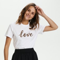 T-shirt hvid "Love" - Saint Tropez