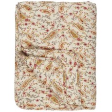 Quilt / Vattæppe råhvid m/ paisley - Ib Laursen - 130x180