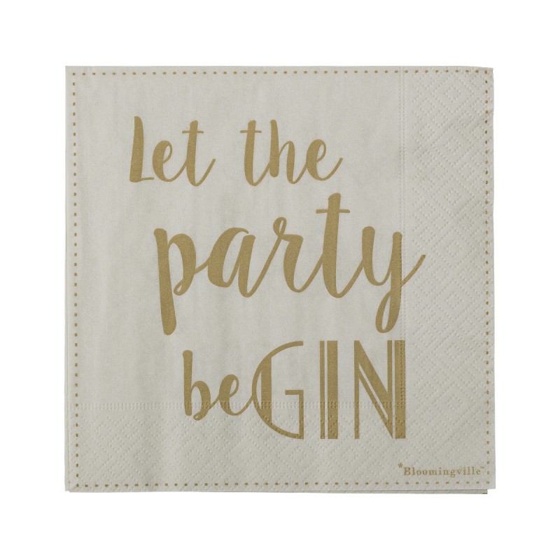 Billede af Servietter "Let the party begin" - Bloomingville - 20 stk.