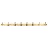Knagerække antik messing m/ 8 knager - Ib Laursen - L: 60,5