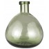 Glasballon / vase grønt glas mundblæst - Ib Laursen - H: 26 cm