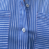 Skjorte lang blå "Beach stripe" m/ hvide striber - Costamani