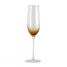 Champagneglas "Garo" m/ lysebrun bund - Nordal