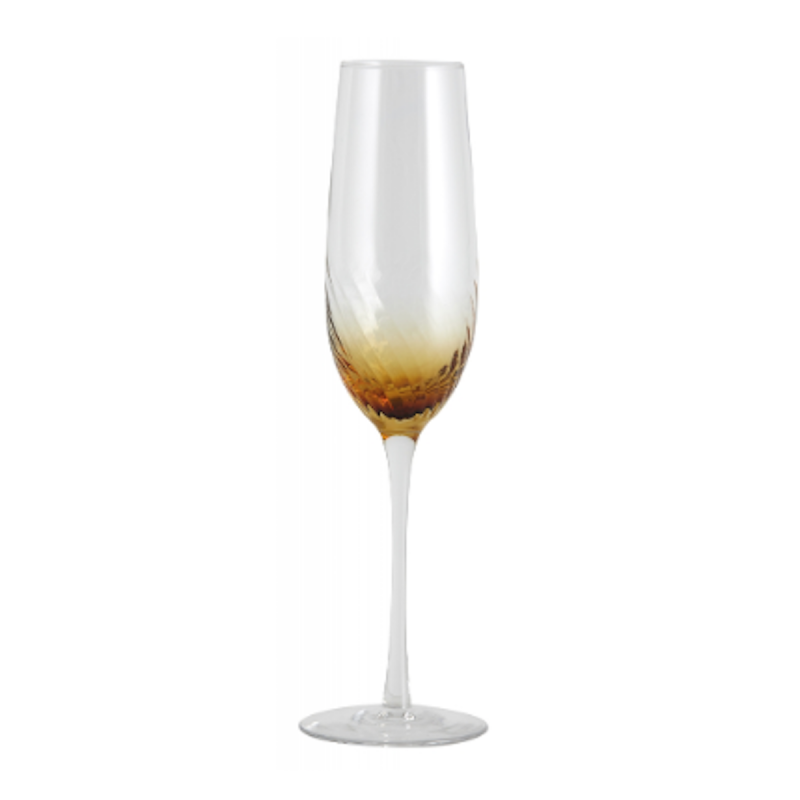 Billede af Champagneglas "Garo" m/ lysebrun bund - Nordal