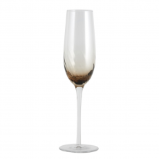 Champagneglas "Garo" m/ mørkebrun bund - Nordal