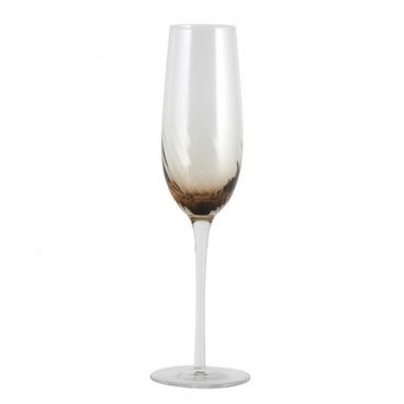 Champagneglas "Garo" m/ mørkebrun bund - Nordal
