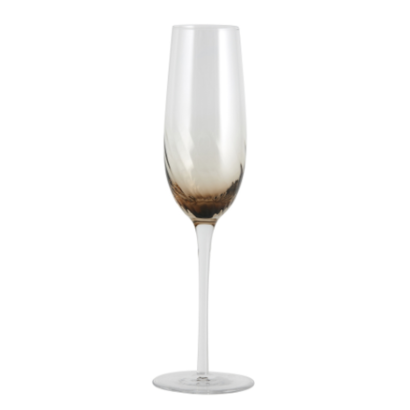 Billede af Champagneglas "Garo" m/ mørkebrun bund - Nordal