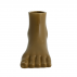 Vase formet som en fod "Aruba" olivengrøn - Nordal H: 19,5 cm