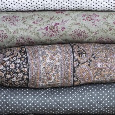 Quilt / Vattæppe sort m/ paisley - Ib Laursen - 130x180