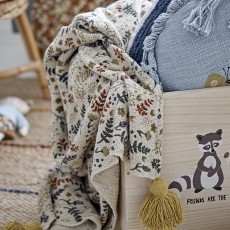 Plaid m/ grene & blade - Bloomingville