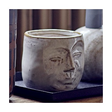Mini skjuler / vase m/ ansigt "Nowa" - Bloomingville H: 7 cm