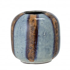 Mini vase "Magni" blå & brun - Bloomingville H: 9,5 cm