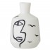 Vase hvid m/ ansigt "Norma" - Bloomingville H: 15,5 cm