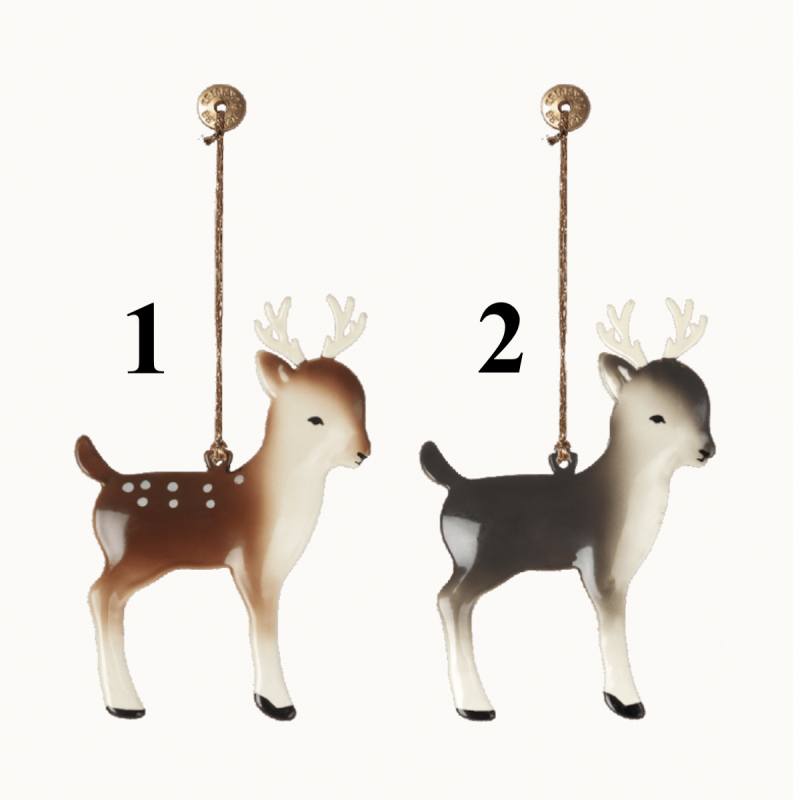 Bambi Metal Ornament - Maileg - Vælg Ml 2 Farver