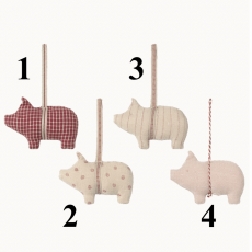Grise stof ornament - Maileg - Vælg ml 4 forsk.
