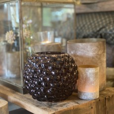 Vase "Bendine" brun glas - Bloomingville - H: 12 cm