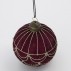 Julekugle m/ velour & glimmer bordeaux - House Doctor Dia: 8 cm