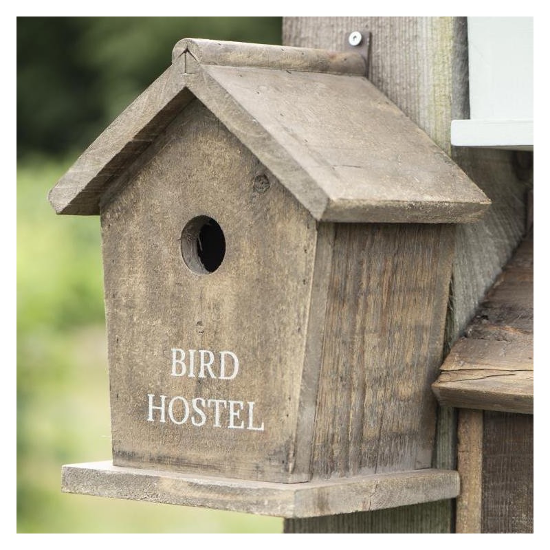 Billede af Fuglehus "BIRD HOSTEL" mørkt træ - Ib Laursen