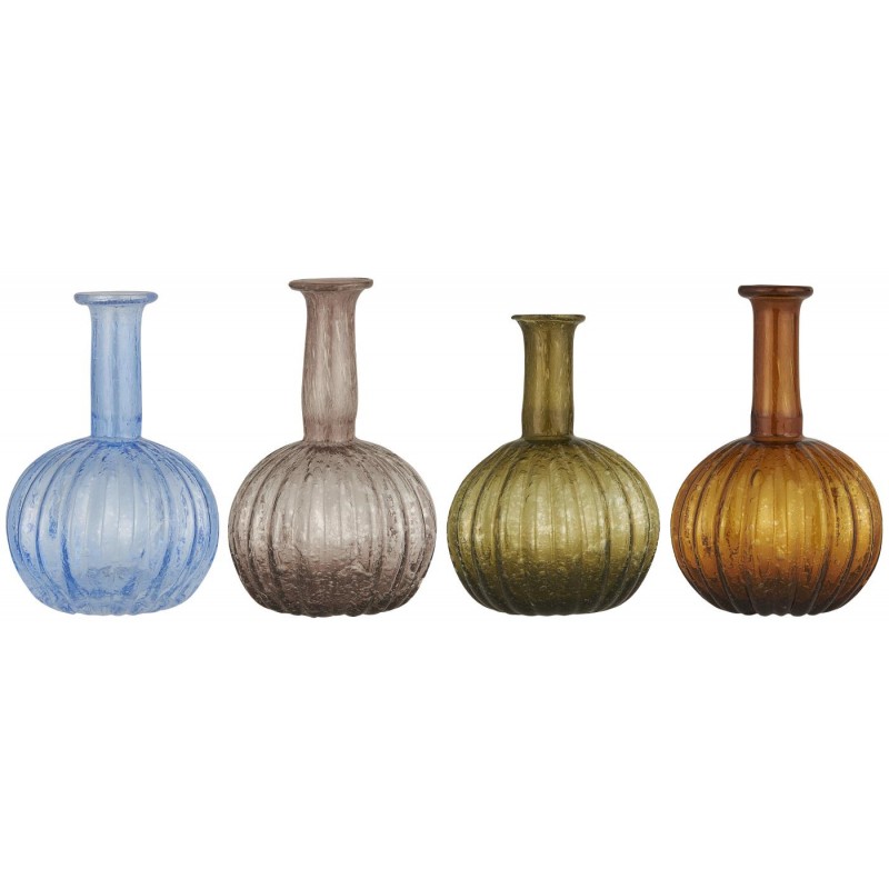 #2 - Vase UNIKA m/ høj hals & riller - Ib Laursen - Vælg ml. 4 farver