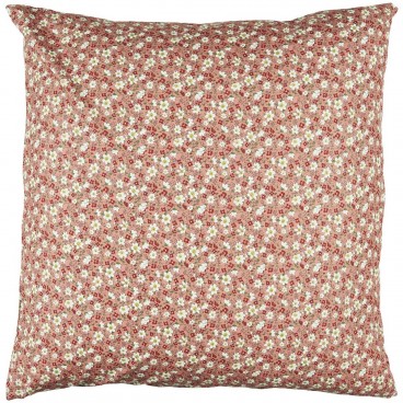 Pudebetræk lyserød m/ hvide & røde blomster - Ib Laursen 60x60