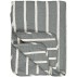 Quilt / Vattæppe m/ hvide, sorte & gråblå striber - Ib Laursen 130x180