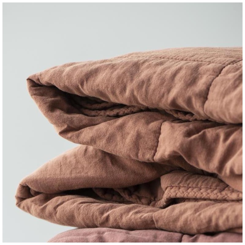 Quilt / Vattæppe mørk terrakotta - Ib Laursen 130x180