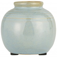 Vase "Yrsa" mini rustik m/ riller lyseblå - Ib Laursen