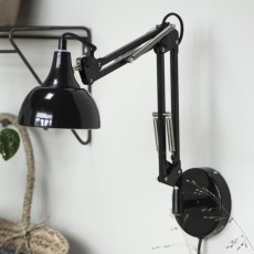 Væglampe arkitektmodel sort - Ib Laursen Dia: 13 cm