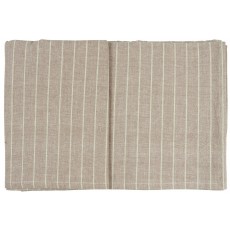 Dug rustik malva m/ smalle beige striber - Ib Laursen 150x250