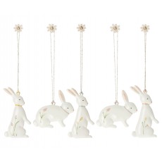 Easter bunny ornaments - 5 pcs
