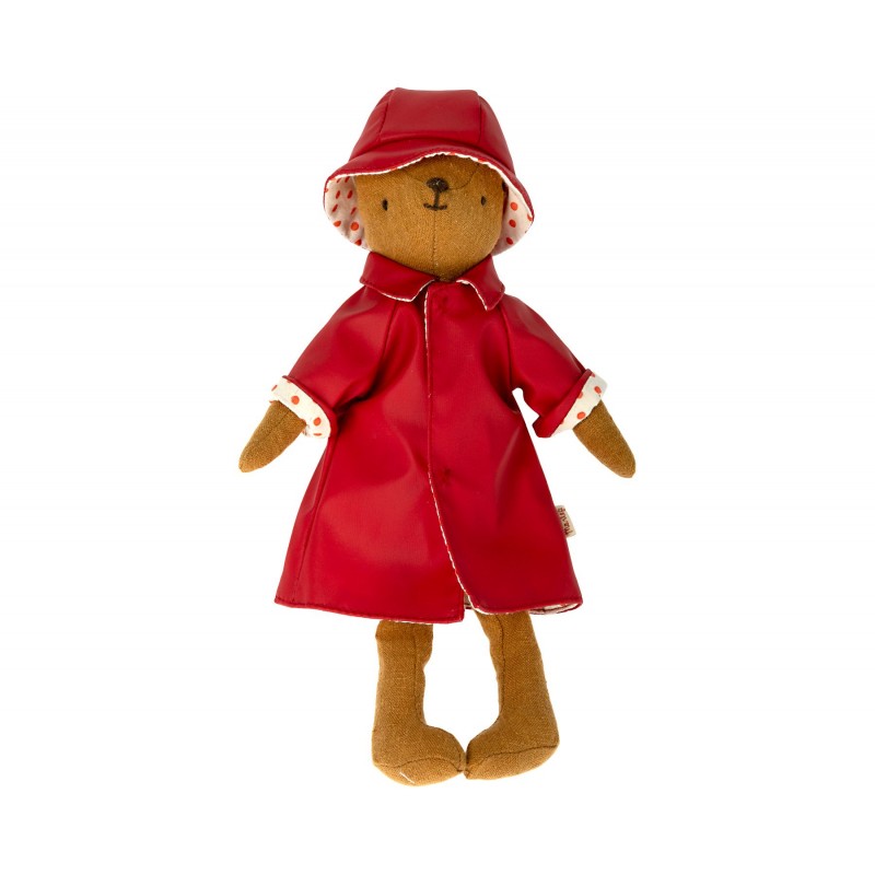 Se Regntøj rødt til "Teddy mor" & kanin str. 1 - Maileg hos Mostersskur.dk