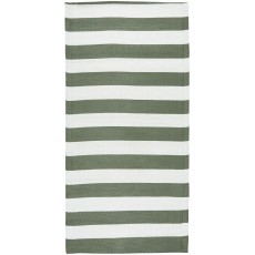 Plastik tæppe m/ støvet grønne brede striber - Ib Laursen 90x180