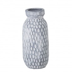 Vase "Jac" blågrå m/ hvidt mønster - Bloomingville H: 30 cm