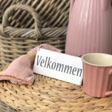 Metalskilt "Velkommen" til ophæng - Ib Laursen