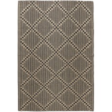 Plastik tæppe m/ beige & sort mønster - Ib Laursen 120x180