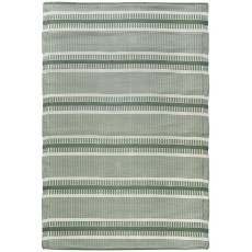 Plastik tæppe m/ støvet grønne striber - Ib Laursen 120x180