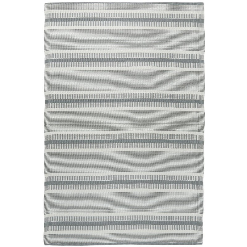4: Plastik tæppe m/ grå striber - Ib Laursen 120x180