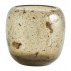 Fyrfadsstage "Theo" glas lysebrun - Nordal H: 8 cm