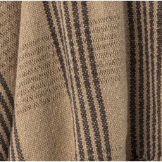 Plaid "Robbi" brun m/ stribemønster - Bloomingville 130x160