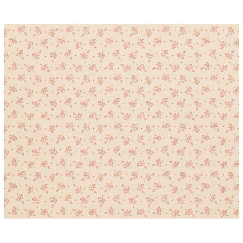 Silkepapir Vintagefinish M/ Rosa Blomster - Maileg - 10 Stk.