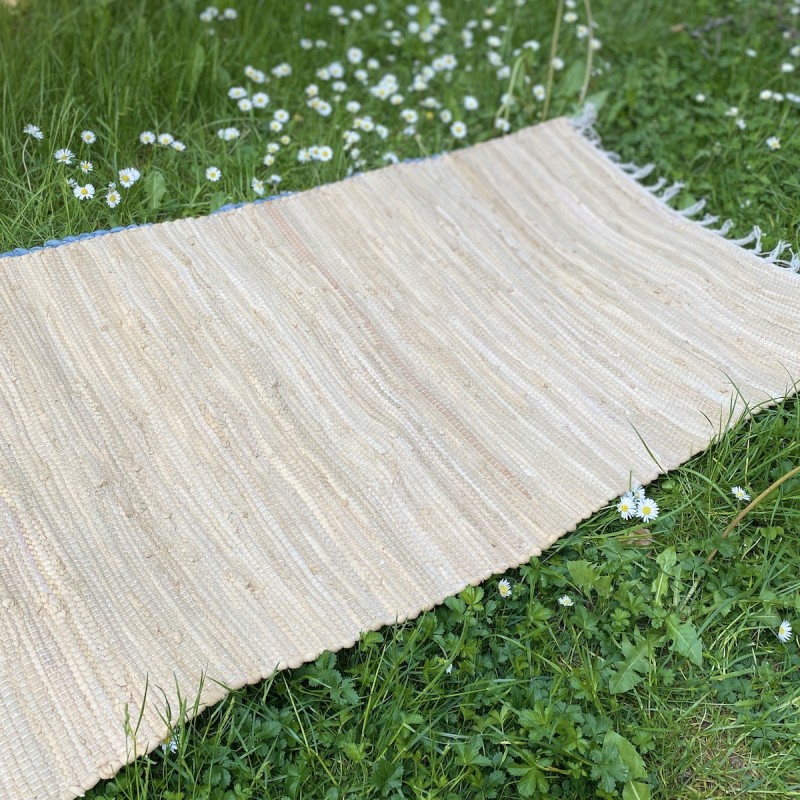 Billede af Løber / kludetæppe beige - Ib Laursen - Ca. 60x125