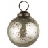 Julekugle rund glas sølv - Ib Laursen Dia: 5,8 cm