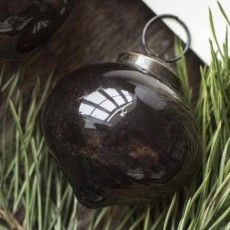 Julekugle løgformet glas XXX - Ib Laursen Dia: 5,2 cm